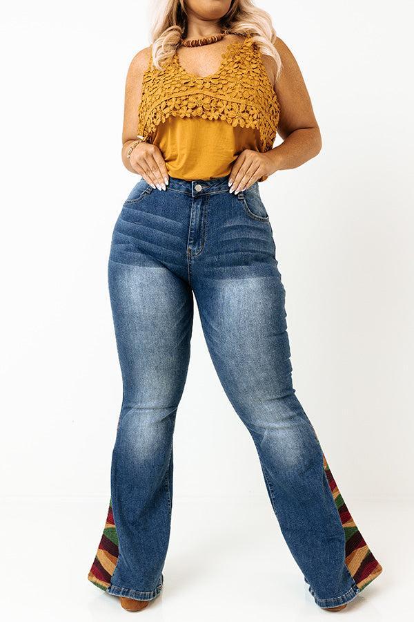 The Amy Embroidered Flare Curves Product Image