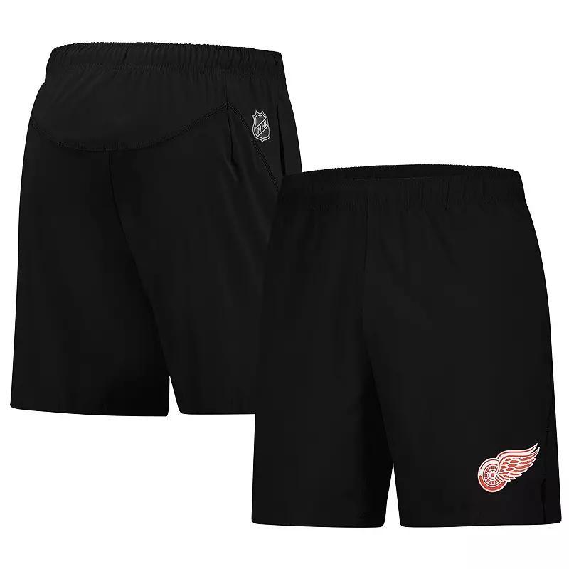 Men's Fanatics  Black Detroit Red Wings Tech Training Shorts, Size: XL Product Image