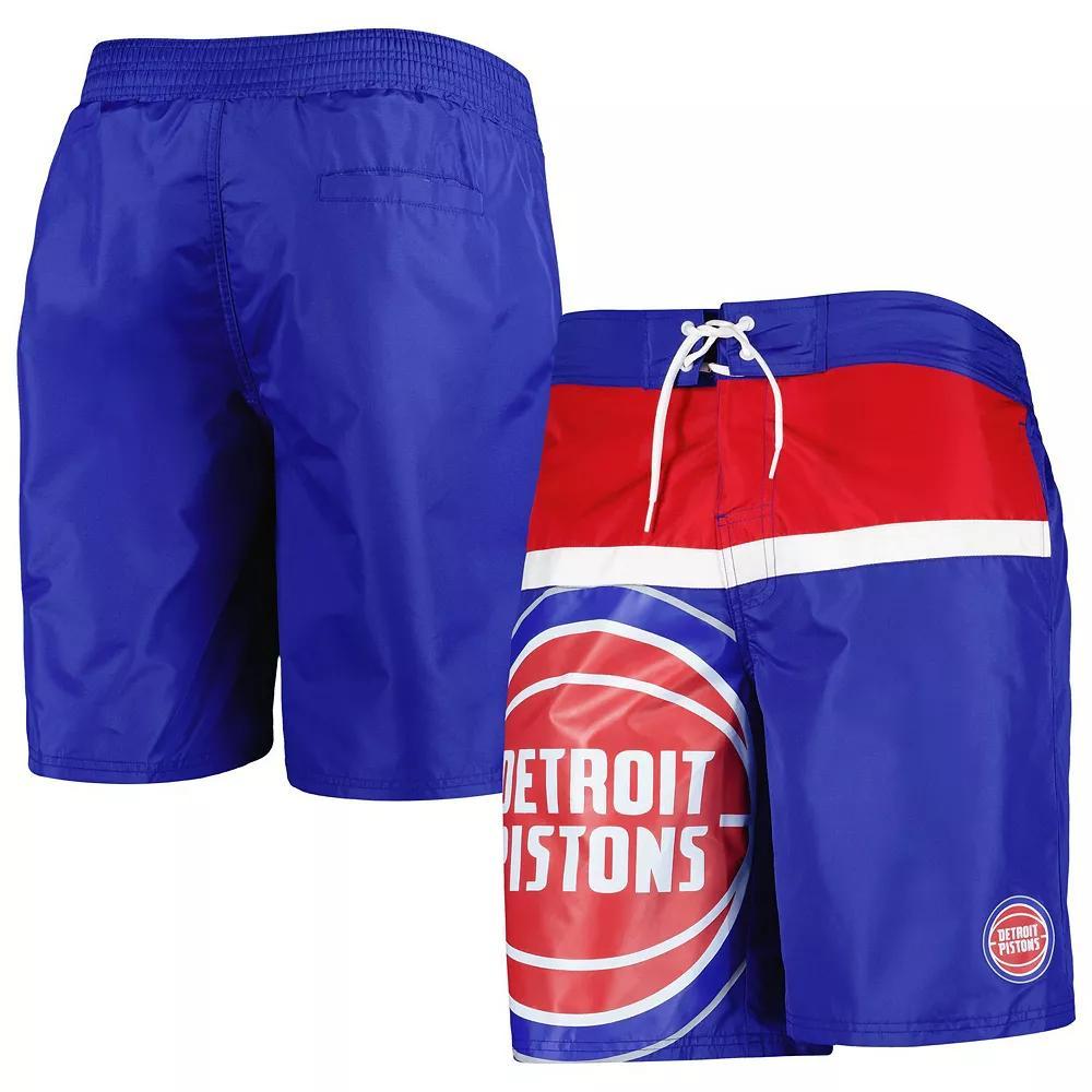 Men's G-III Sports by Carl Banks Blue Detroit Pistons Sea Wind Swim Trunks, Size: Small, Pis Blue Product Image