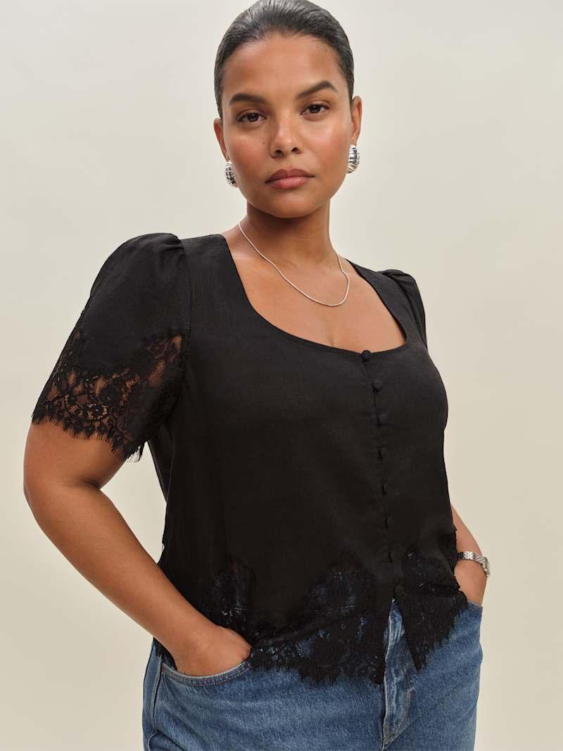 Josie Linen Top Es Product Image