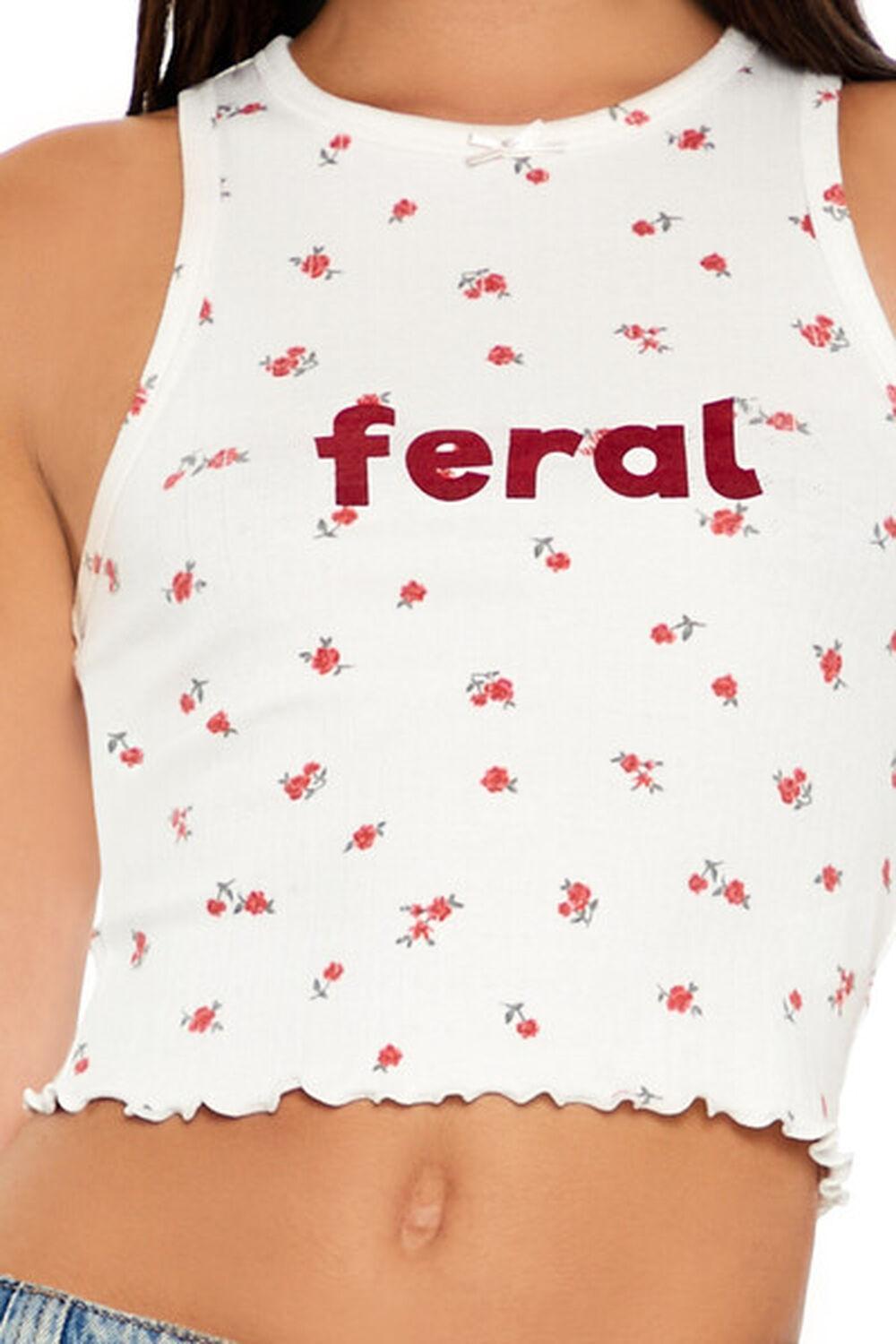 Floral Feral Cropped Tank Top | Forever 21 Product Image