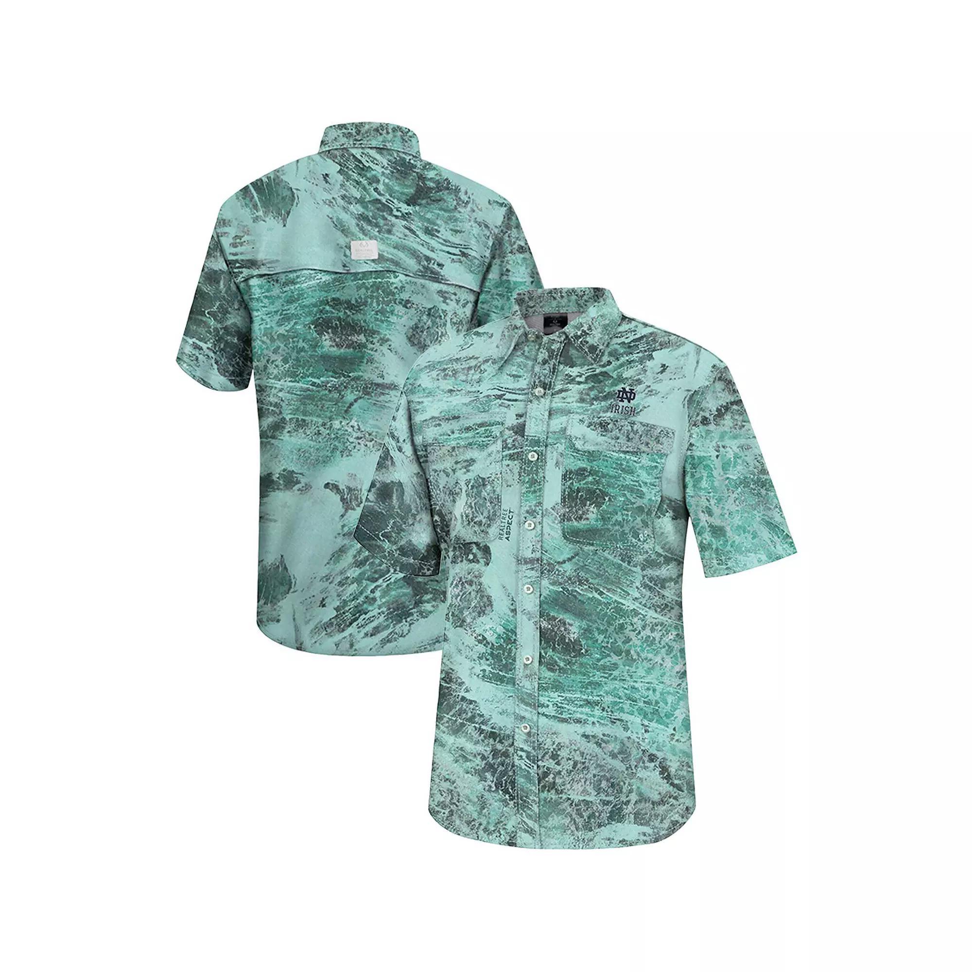 Men's Colosseum  Green Michigan State Spartans Realtree Aspect Charter Full-Button Fishing Shirt, Size: 2XL Product Image