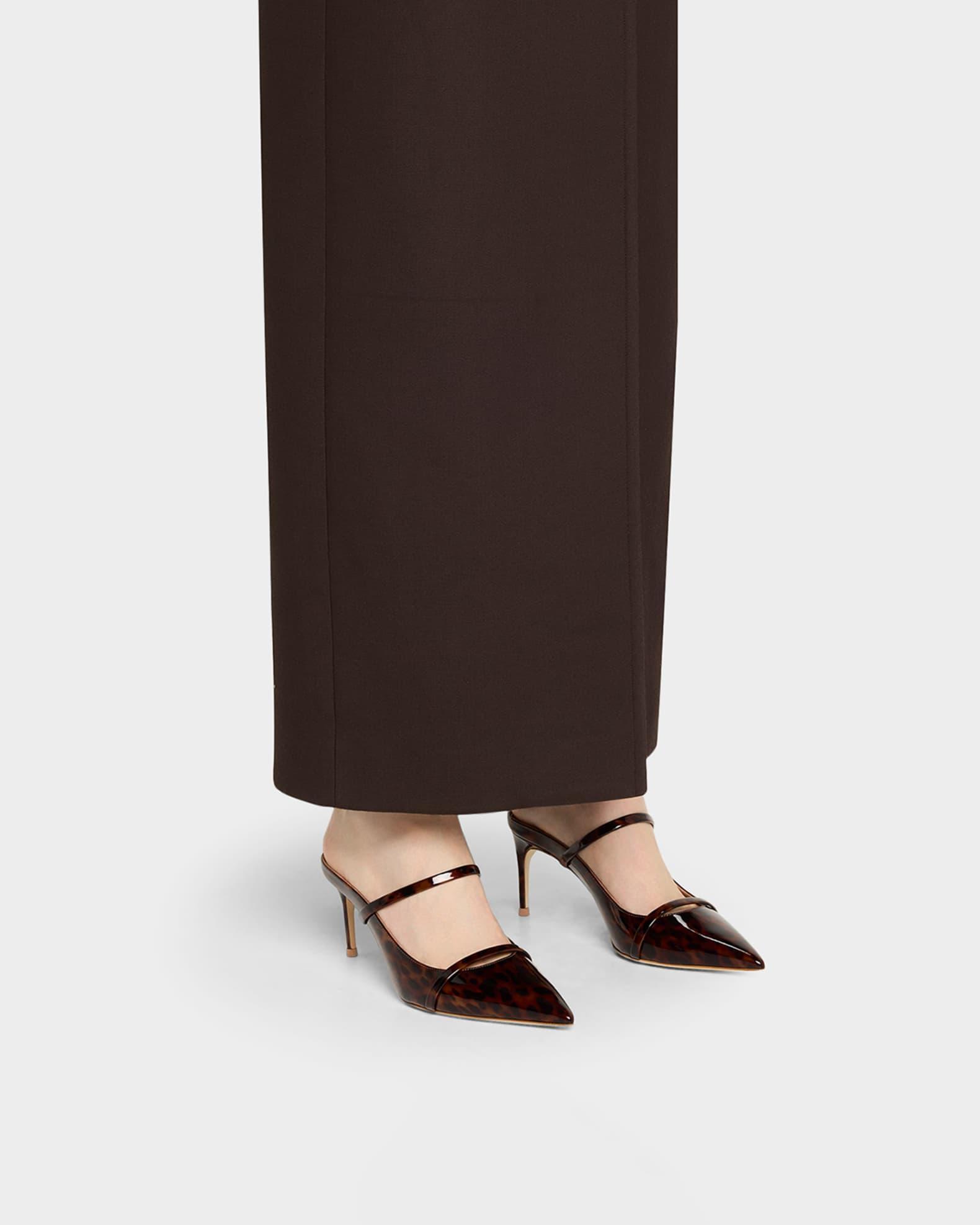 Aurora Leopard Patent Leather Mules Product Image