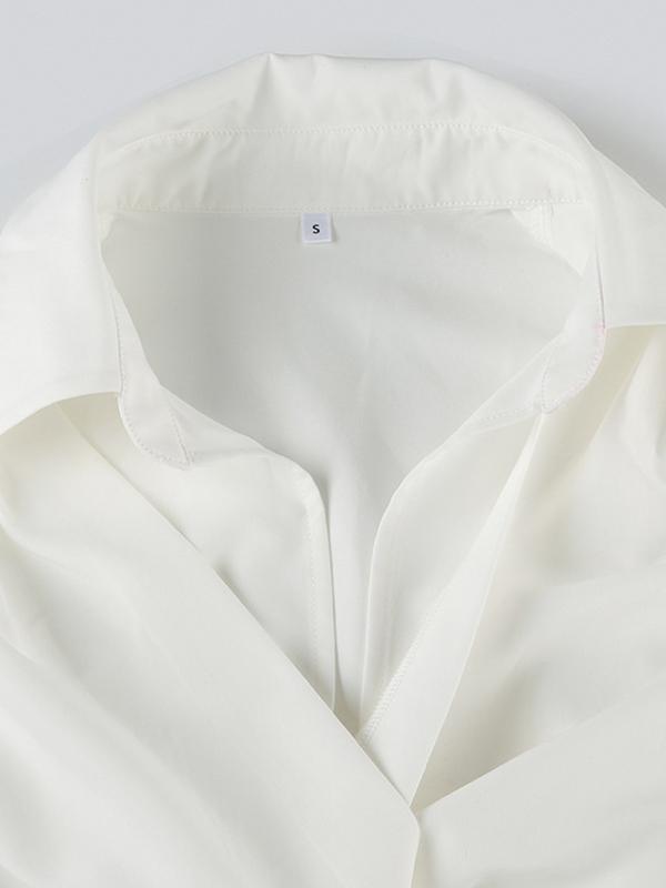 Short Sleeve Tee With Twisted Collar Product Image