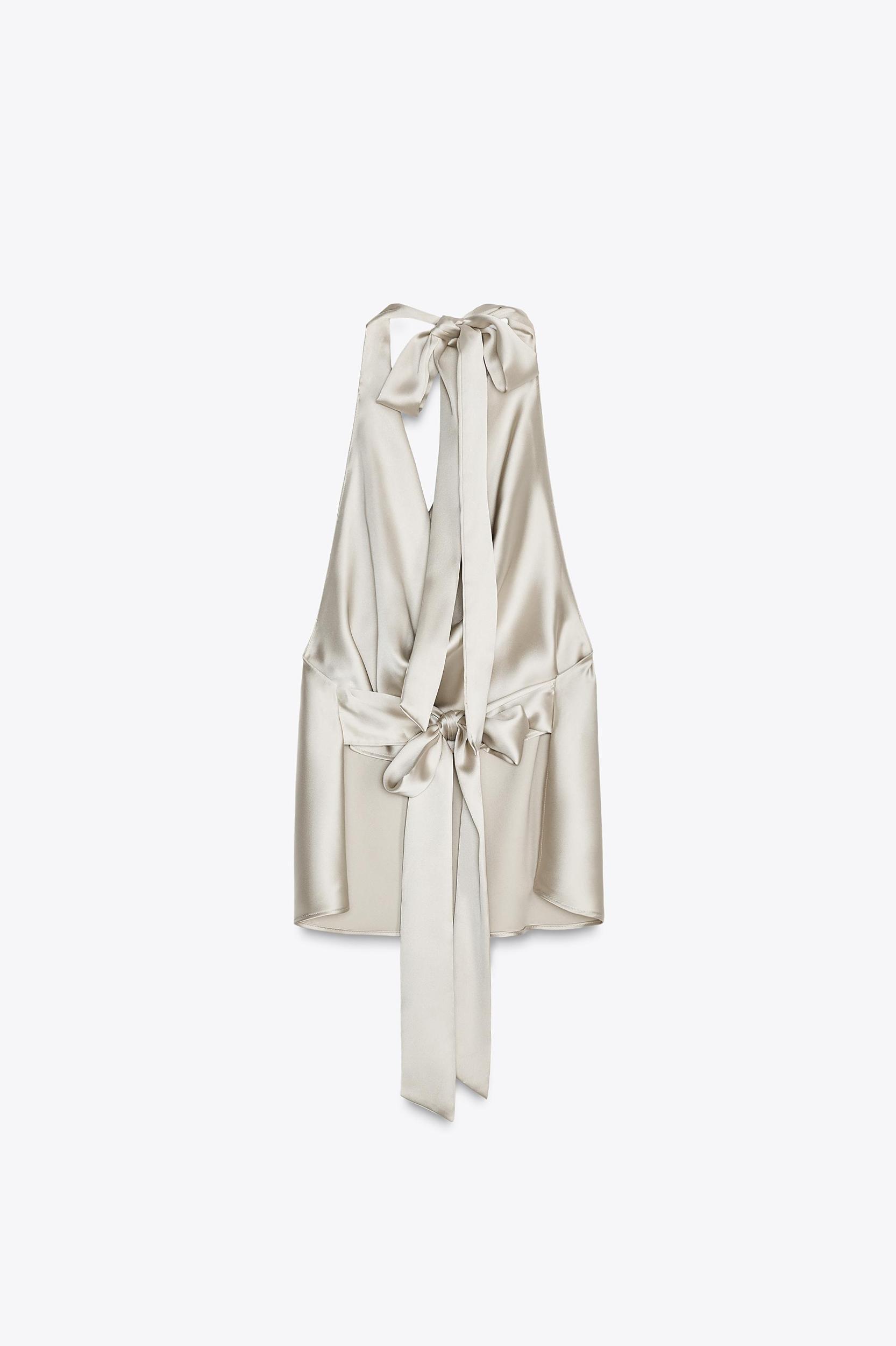 HALTER SATIN EFFECT TOP Product Image