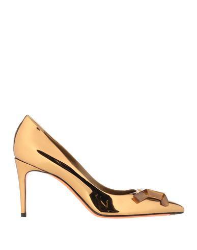 SANTONI Woman Pumps Gold Size 8 Textile Fibers Product Image