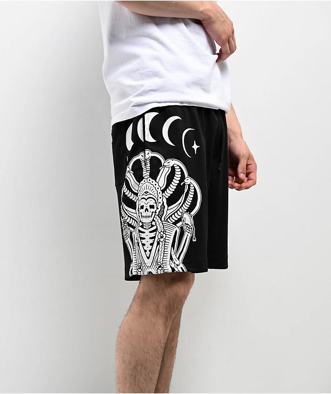 Lurking Class by Sketchy Tank Moons Black Mesh Shorts Product Image