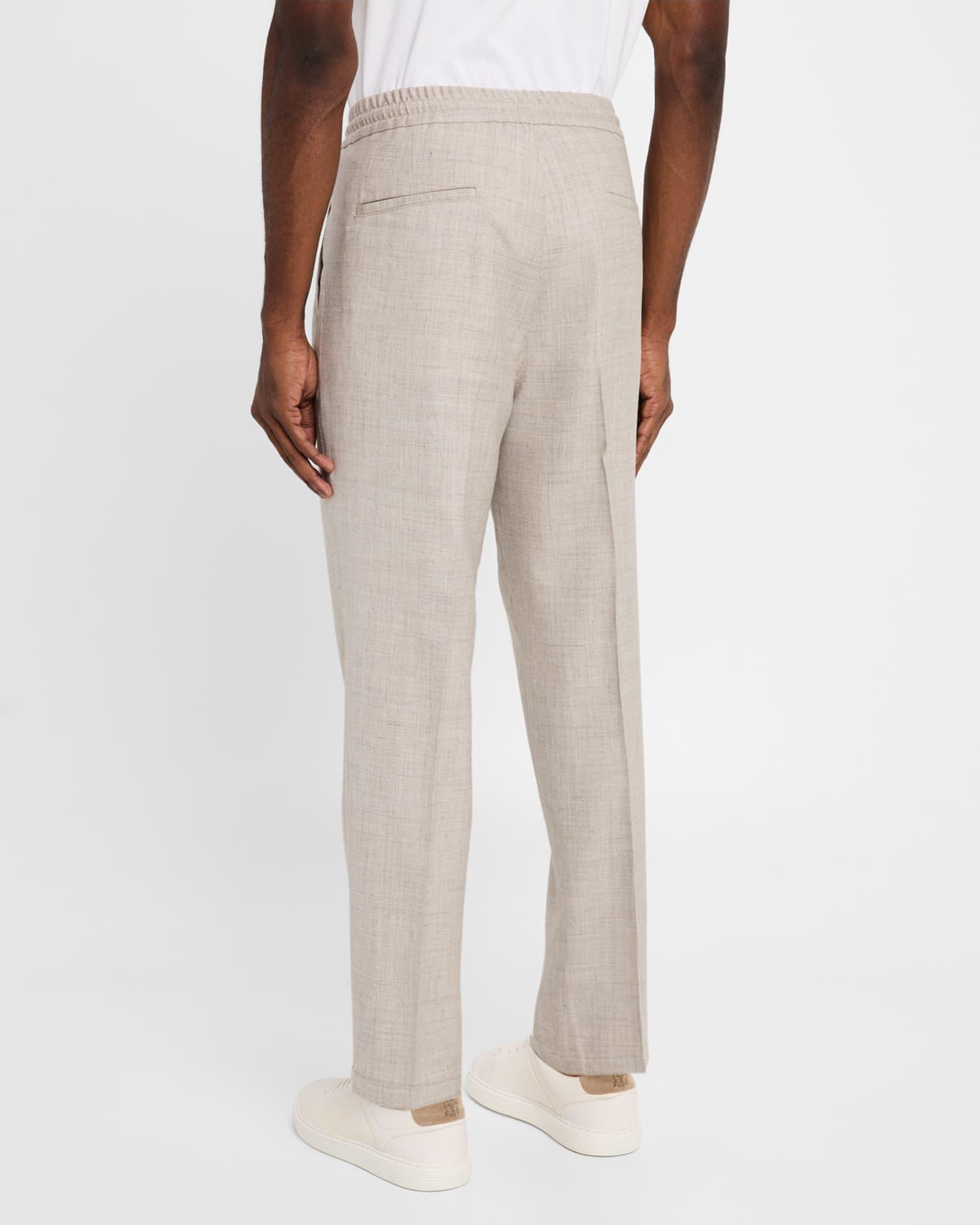 Men's Double-Pleated Drawstring Pants Product Image