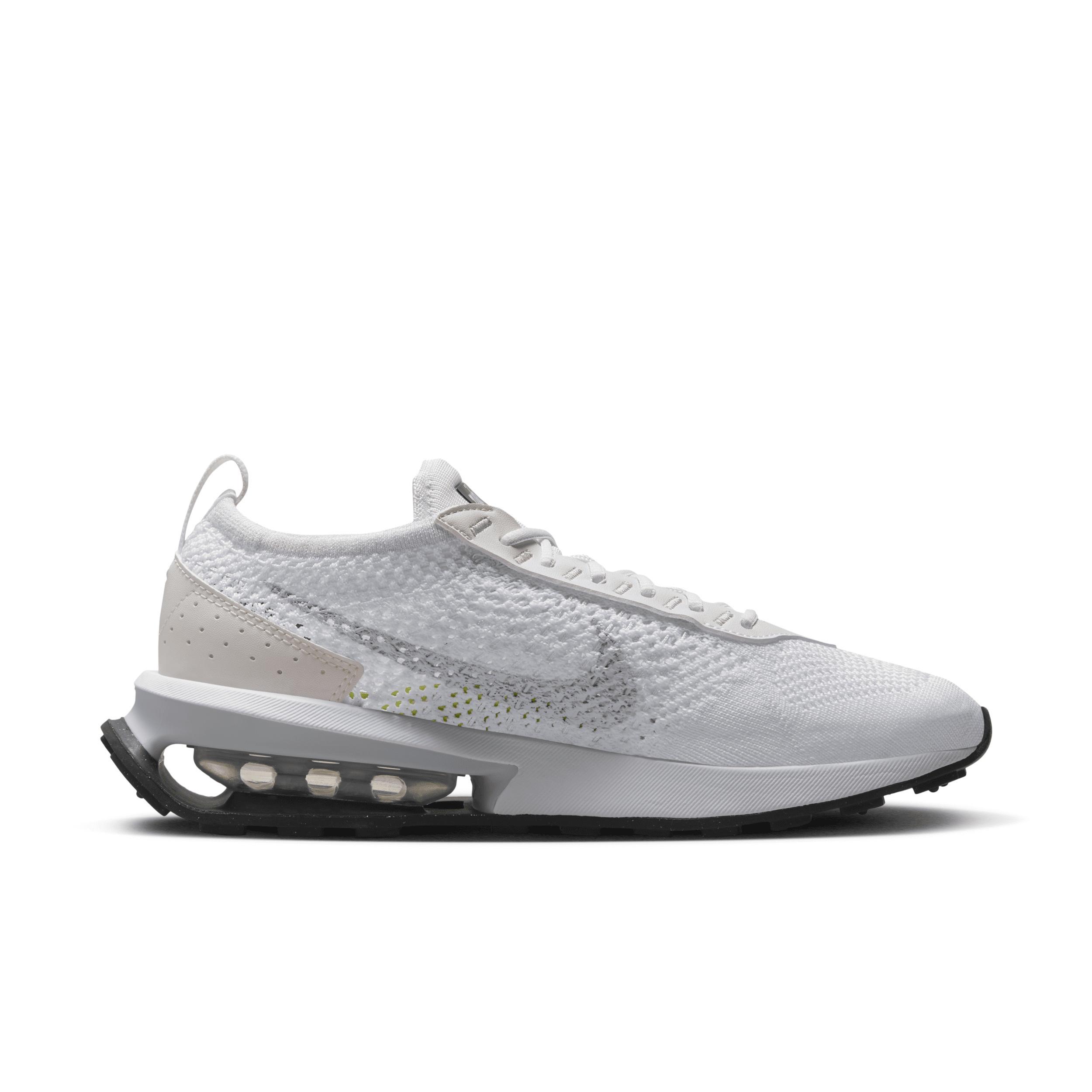 Nike Womens Air Max Flyknit Racer Casual Sneakers from Finish Line - White, Platinum Tint Product Image