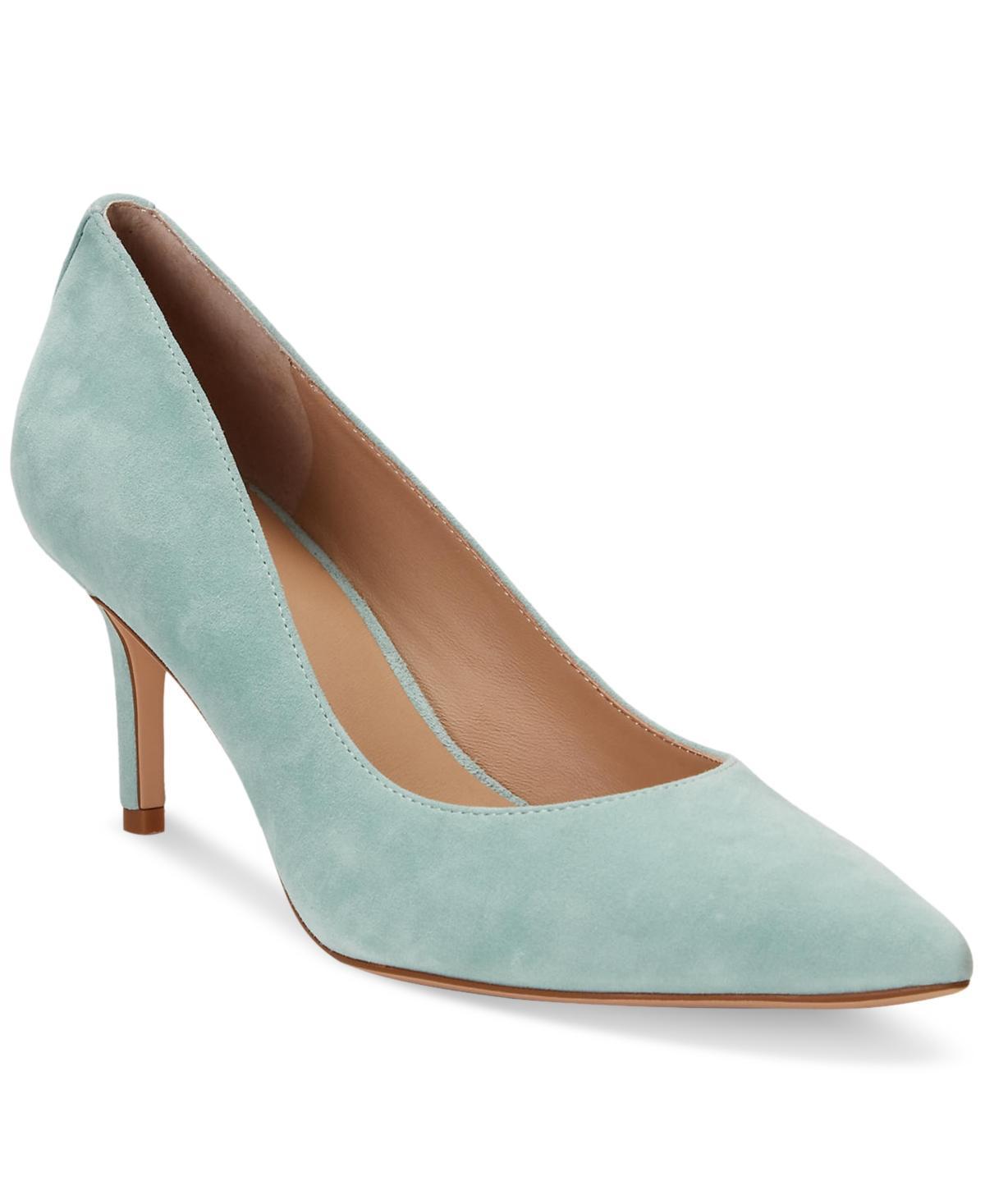 Lauren Ralph Lauren Lanette Suede Pump (Explorer Sand) High Heels Product Image