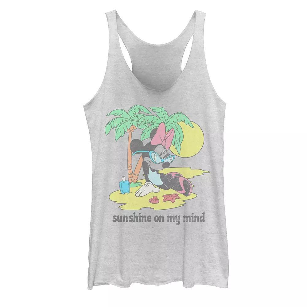 Disney's Mickey And Friends Minnie Mouse "Sunshine On My Mind" Juniors' Racerback Tank Top, Girl's,  Product Image