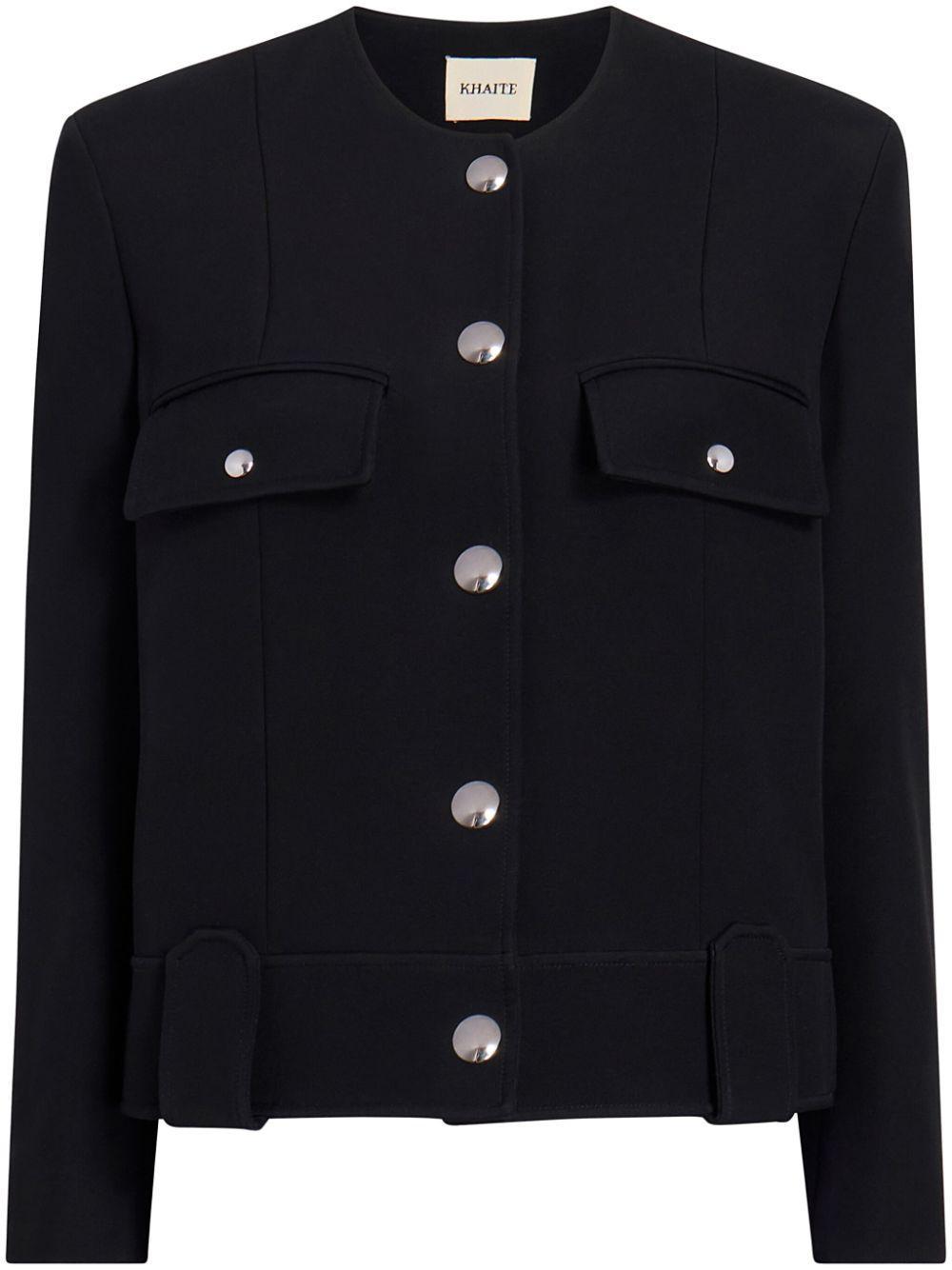 KHAITE Cropped Laybin Jacket In Black Product Image