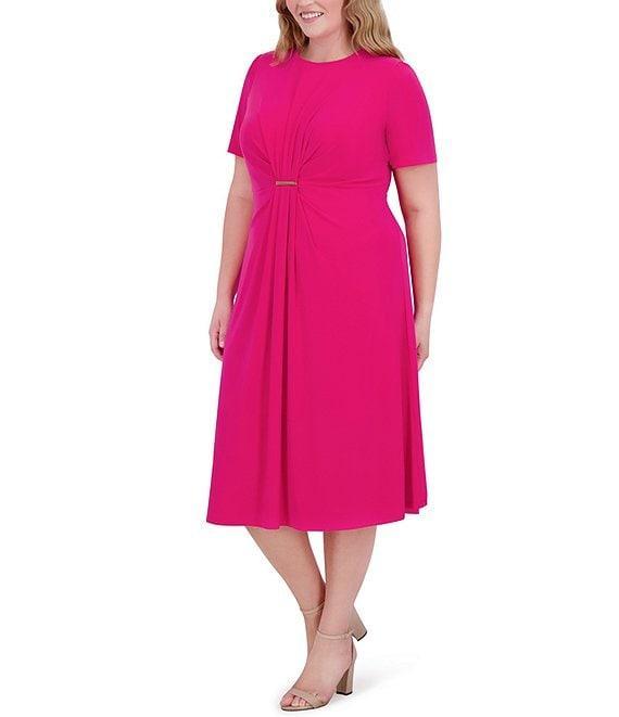 Jessica Howard Plus Size Fit and Flare Midi Dress Product Image