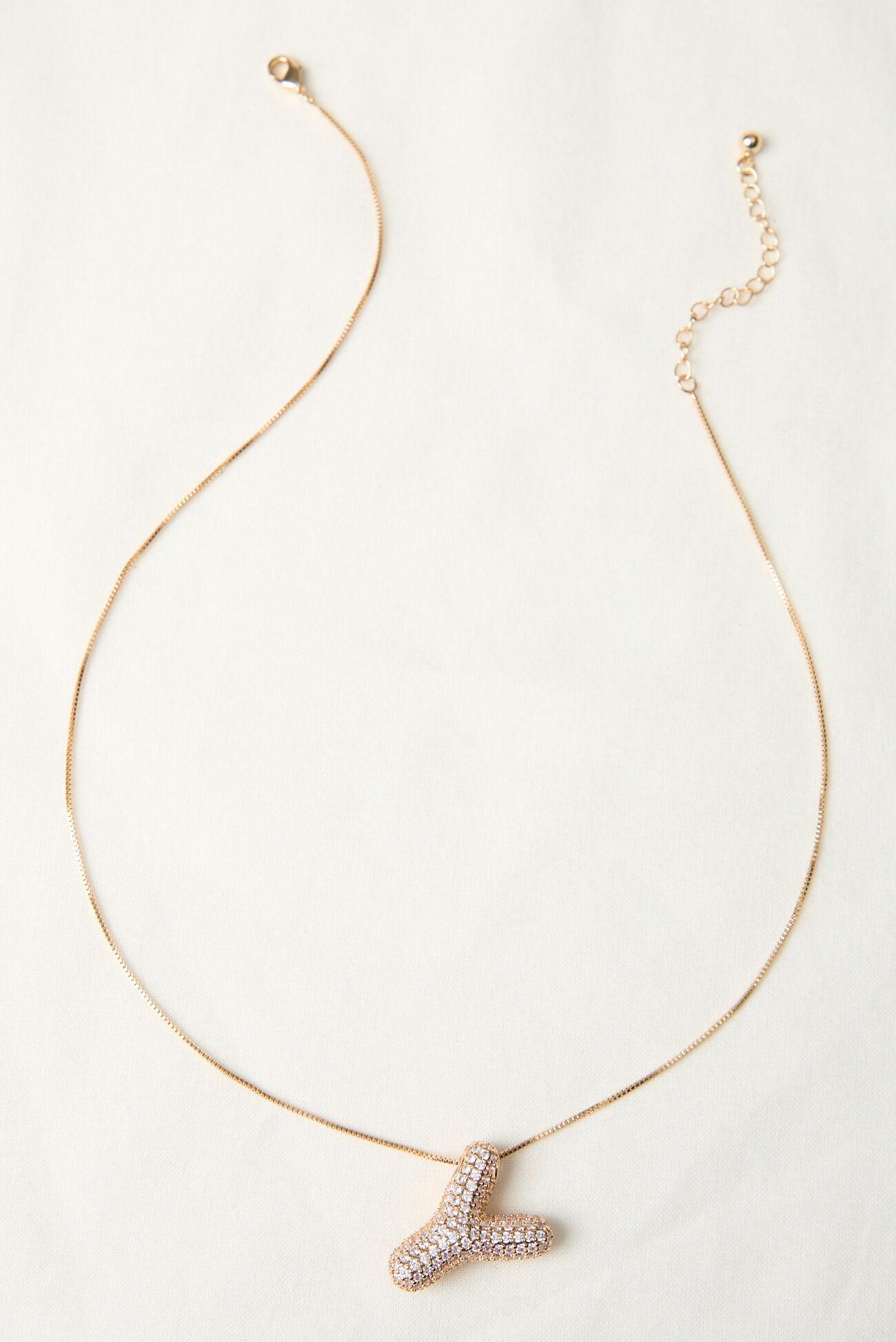 18K Gold Monogram Charm Necklace - Y Product Image