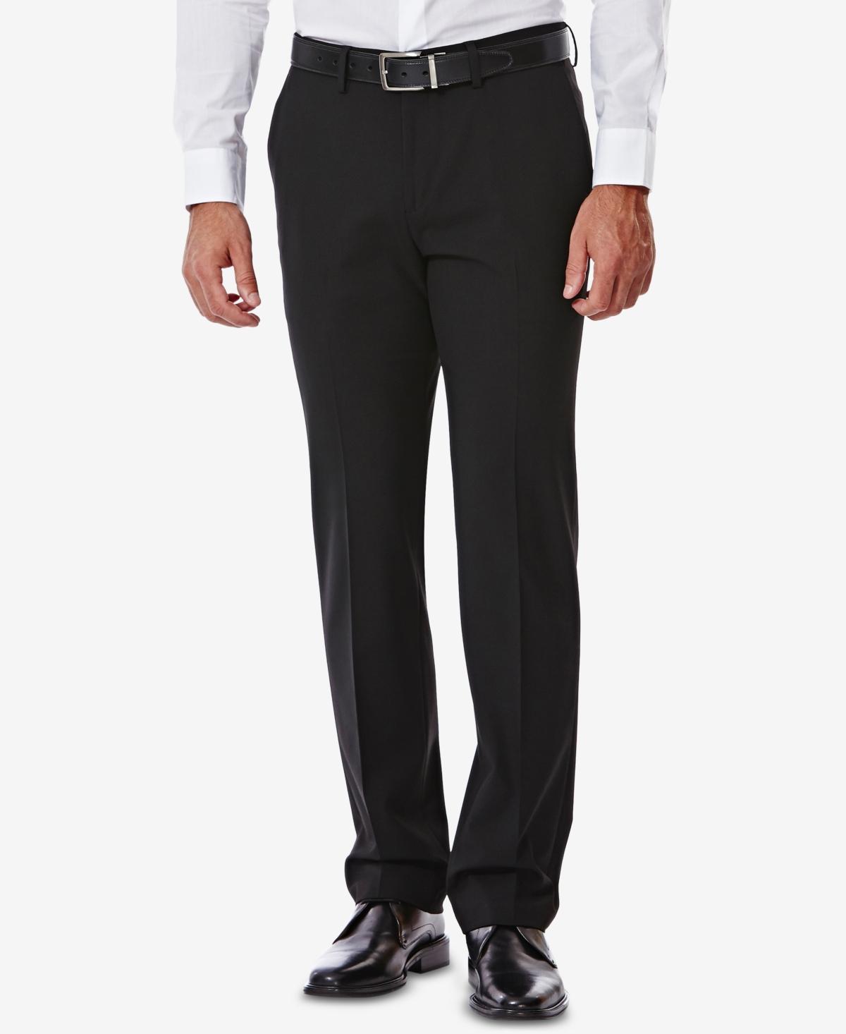 Men's J.M. Haggar® Premium Slim-Fit Flat-Front Stretch Suit Pants, Size: 30X30, Black Product Image