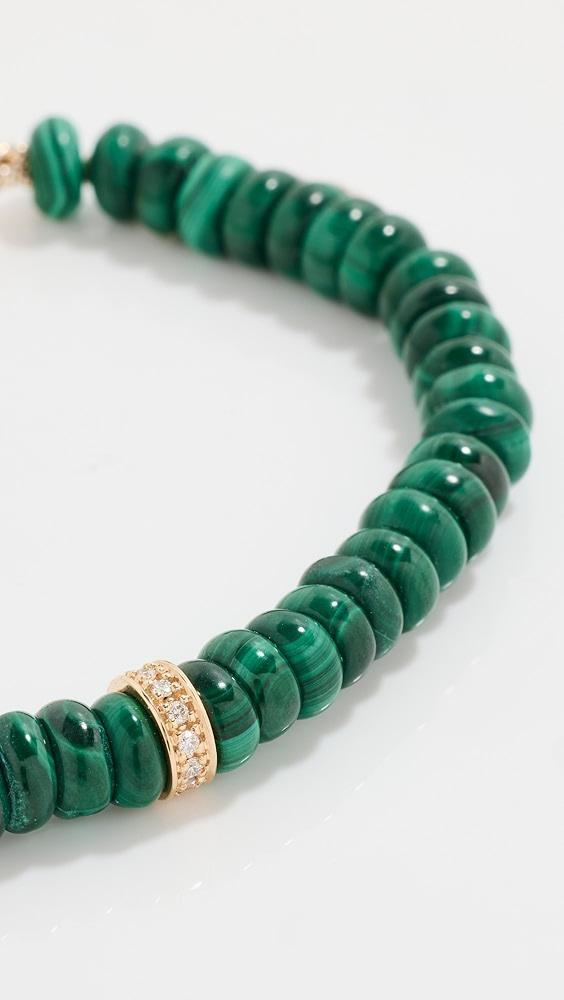 Zoe Chicco 14k Gold and Malachite Bead Bracelet | Shopbop Product Image