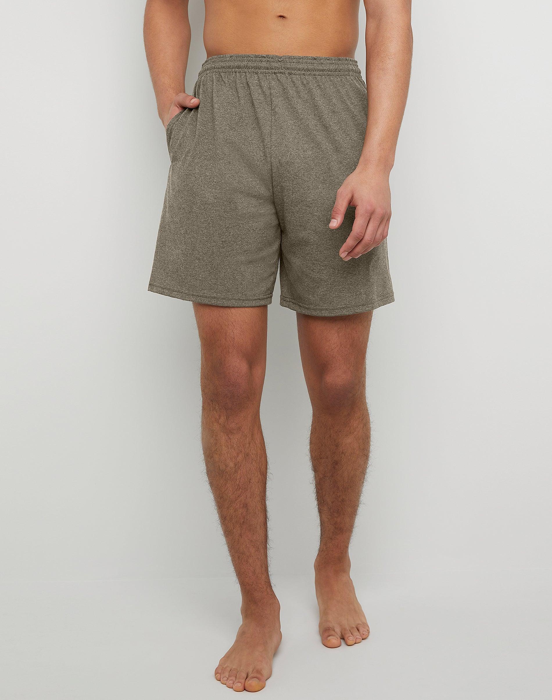 Hanes Essentials Mens Cotton Shorts With Pockets, 7.5 Charcoal Heather L Product Image