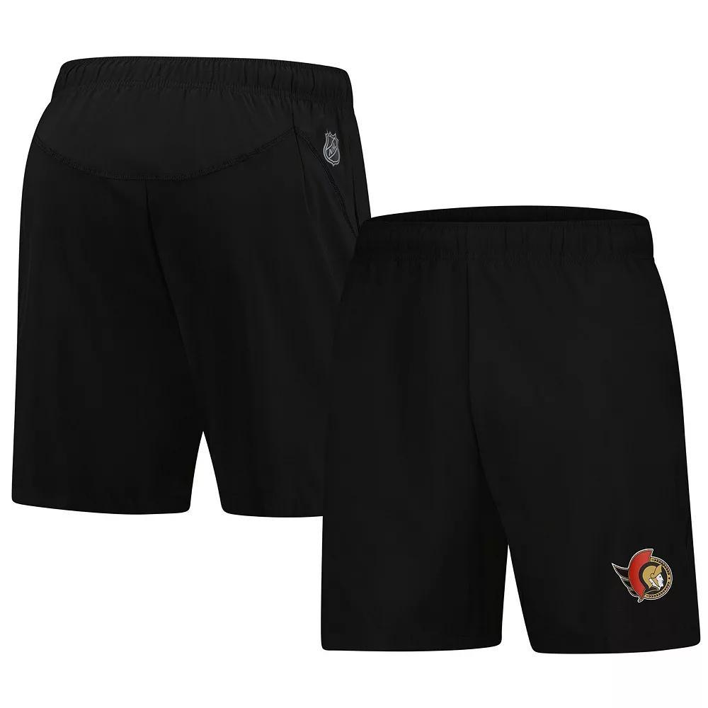 Men's Fanatics Black Calgary Flames Tech Training Shorts,  Product Image