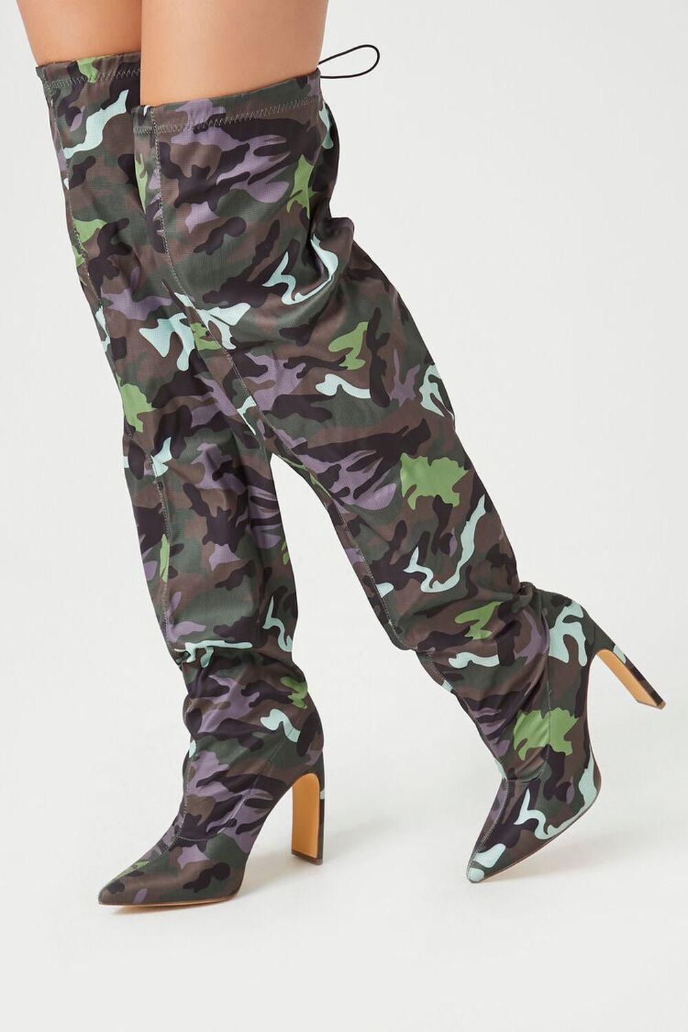 Camo Over-the-Knee Boots | Forever 21 Product Image