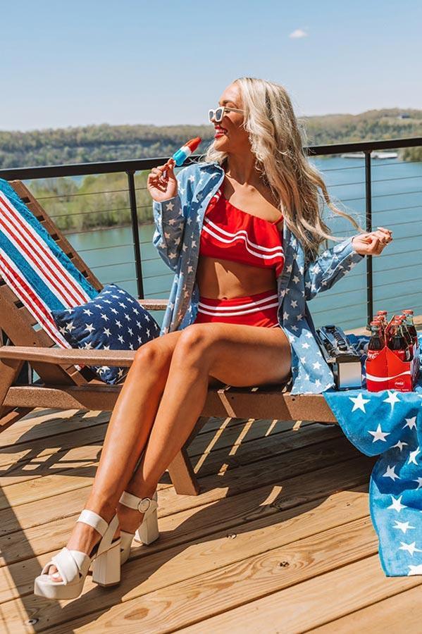 Starry Eyes Chambray Top Product Image