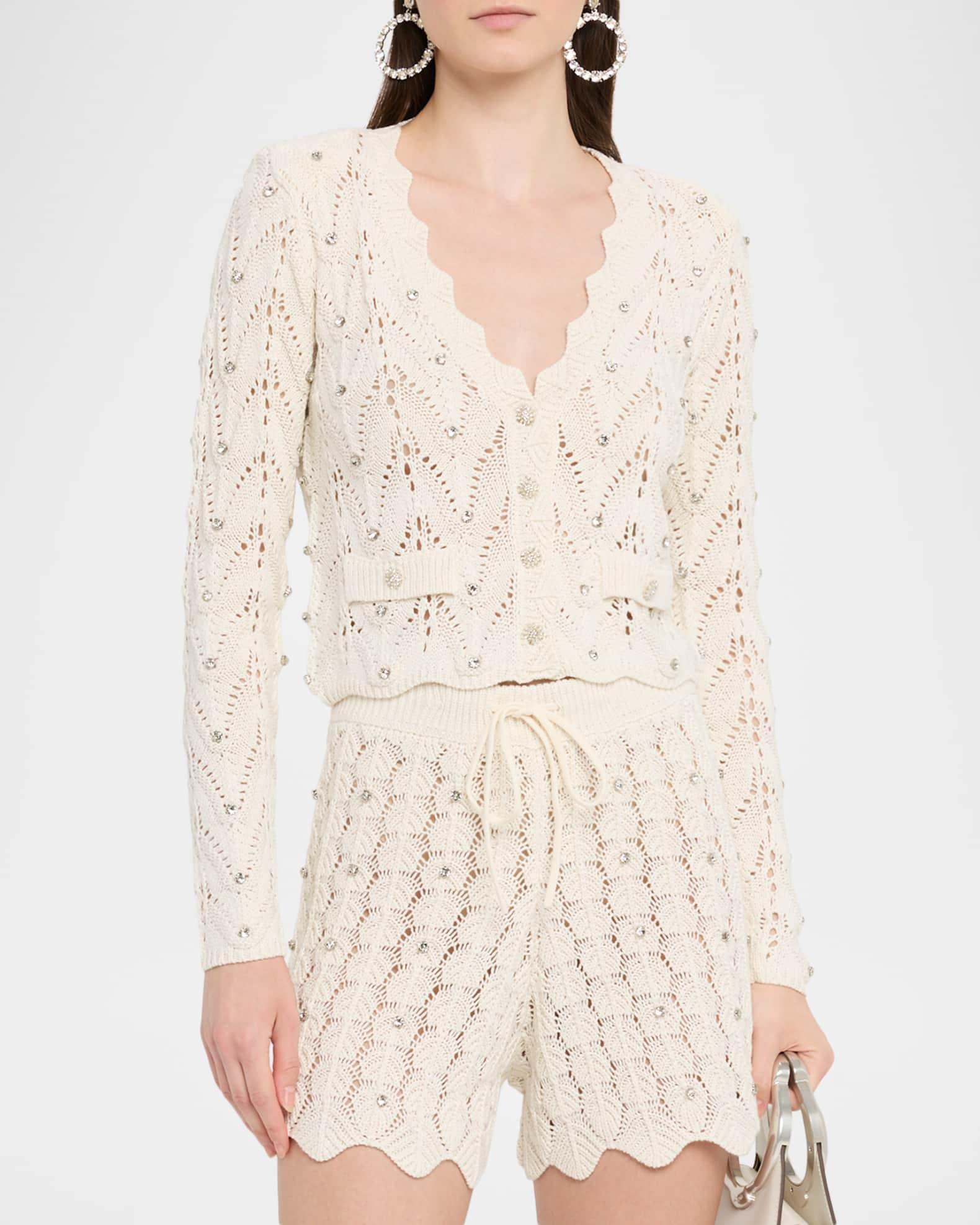 Blake Embellished Pointelle Cardigan Product Image