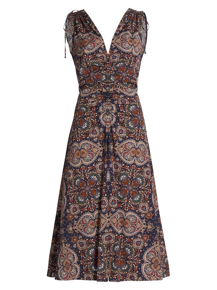 Womens Zia Paisley Midi-Dress Product Image