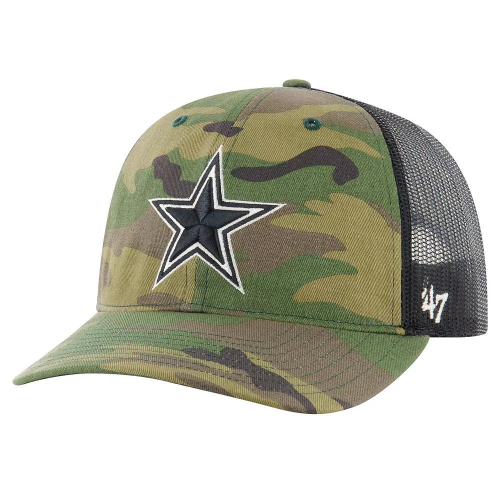 Men's '47 Camo Dallas Cowboys Trucker Adjustable Hat, Green Product Image
