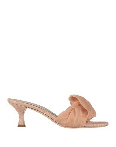 CASADEI Woman Sandals Blush Size 8 Textile Fibers In Gold Product Image