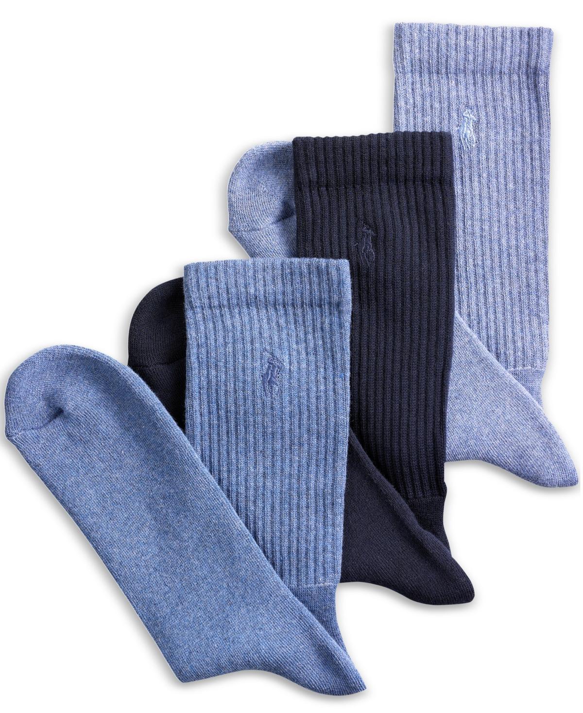 Polo Ralph Lauren 3 Pack Ribbed Cushion Foot Crew Mens Socks Product Image