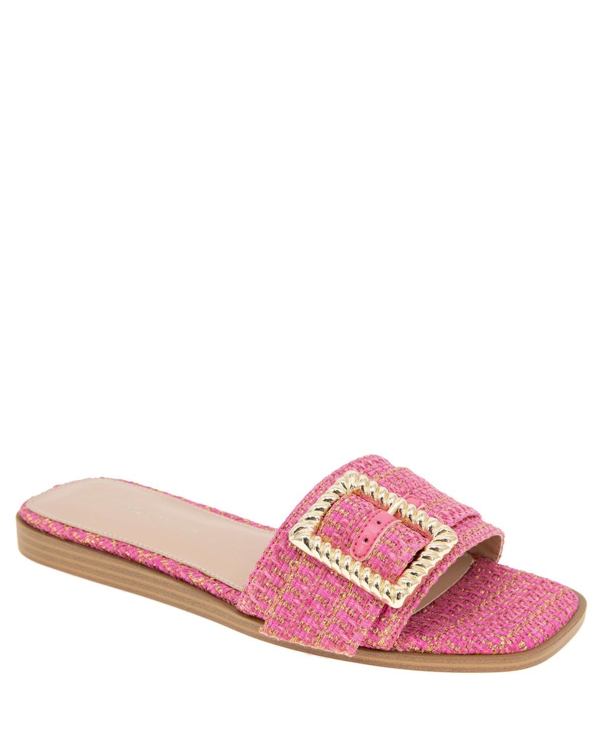 BCBGeneration Womens Mollie Buckled Slide Flat Sandals Product Image