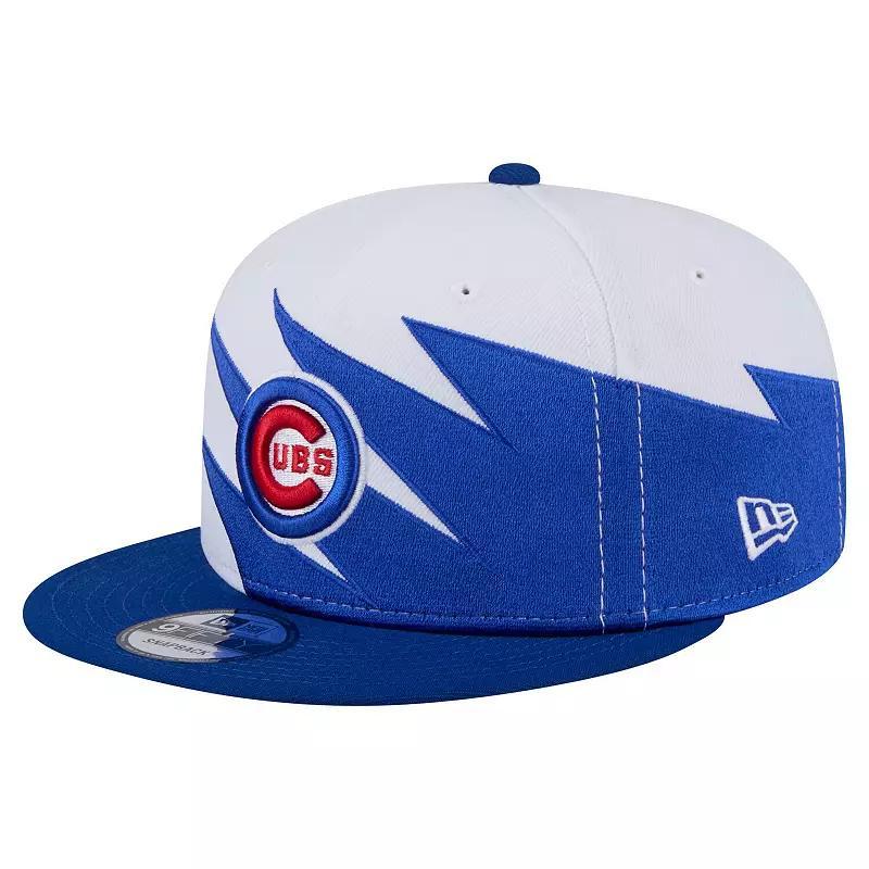 Men's New Era Royal/White Chicago Cubs Jagged 9FIFTY Snapback Hat, Blue Product Image