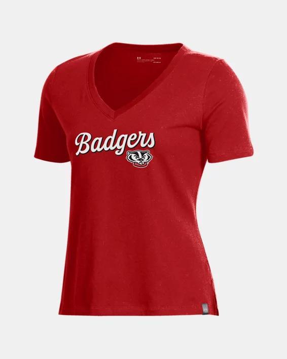 Women's UA Performance Cotton Collegiate V-Neck Short Sleeve Product Image