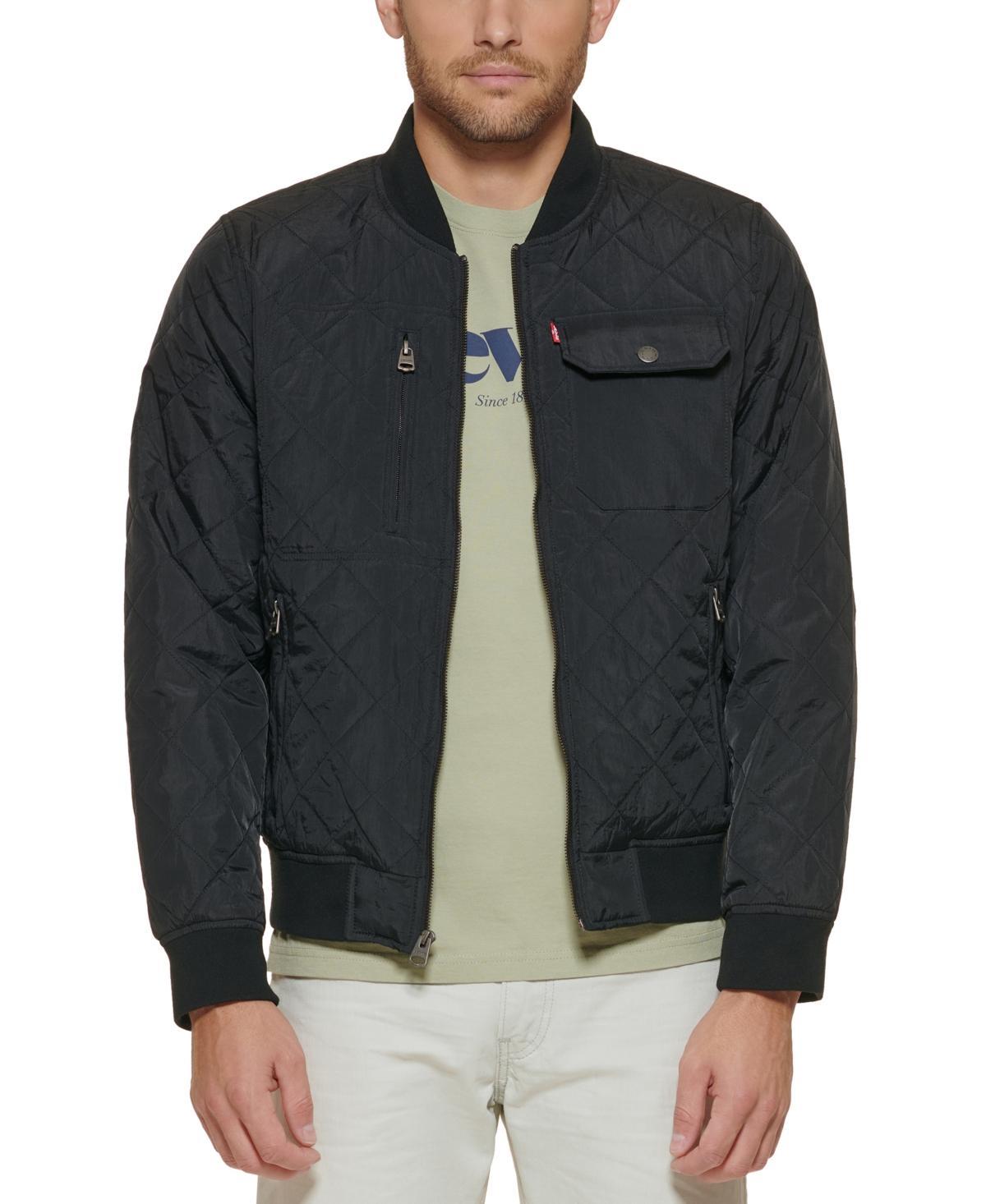 Mens Levis Diamond Quilted Jacket Blue Product Image