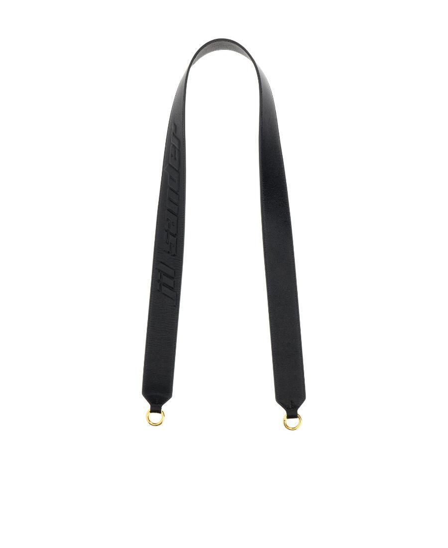 JIL SANDER Logo Embossed Bag Strap In Black Product Image