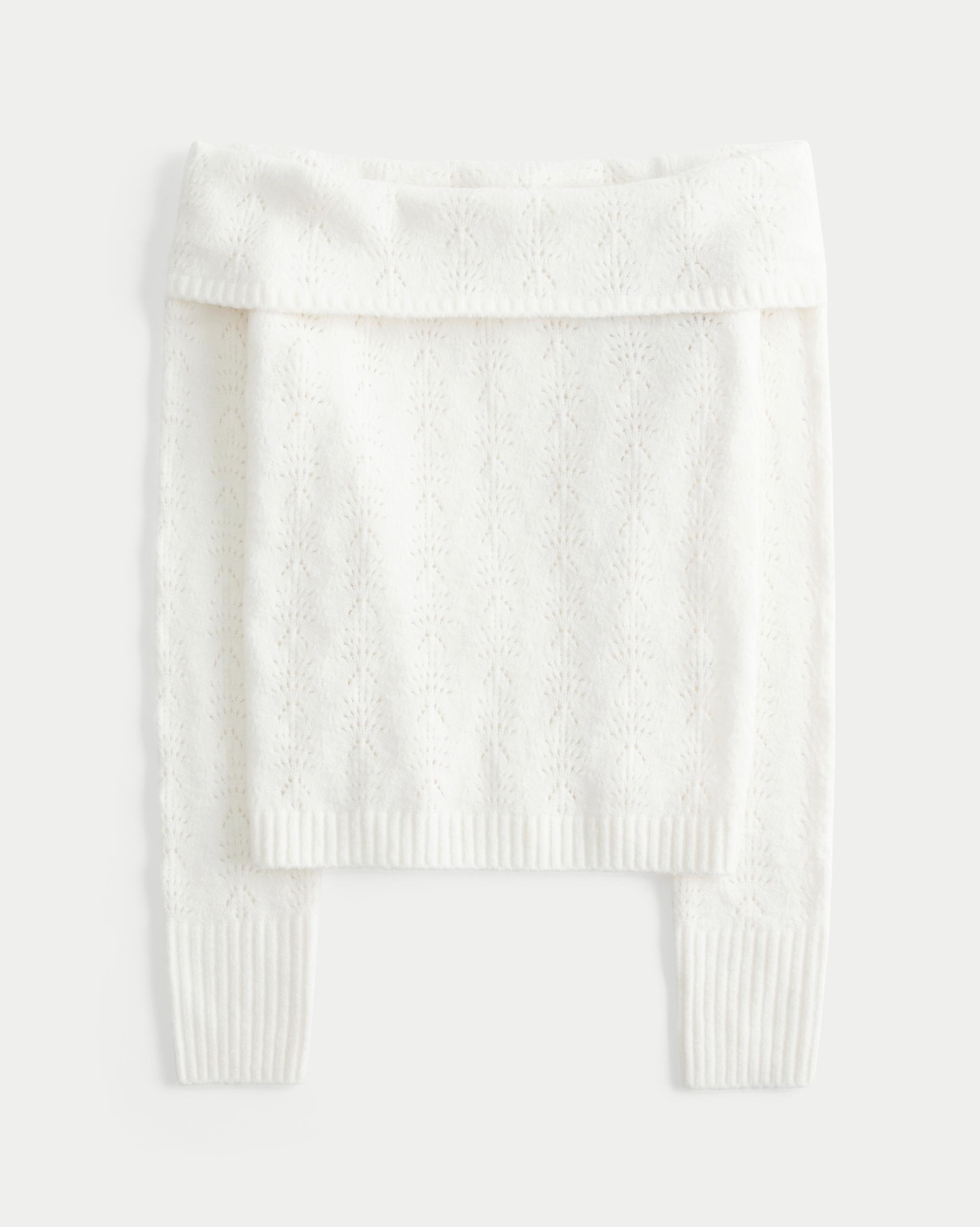 Hollister Comfy Cloud Stitchy Off-the-Shoulder Sweater Product Image