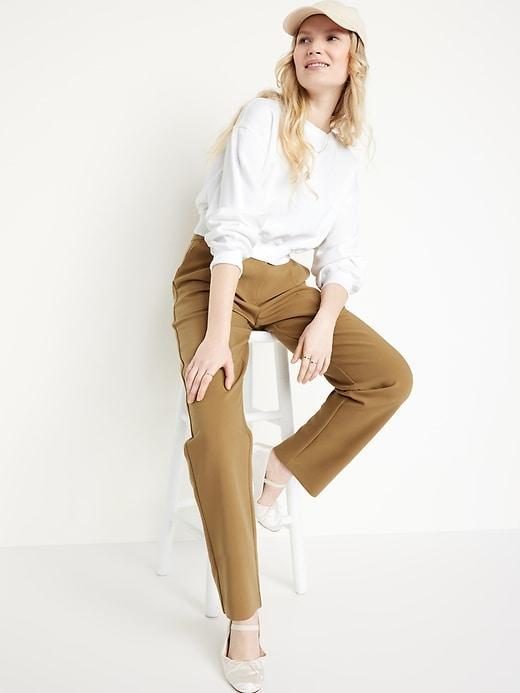 Extra High-Waisted Taylor Trouser Straight Pants Product Image