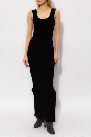 ALEXANDER WANG T Logo-embossed Maxi Dress In Black Product Image