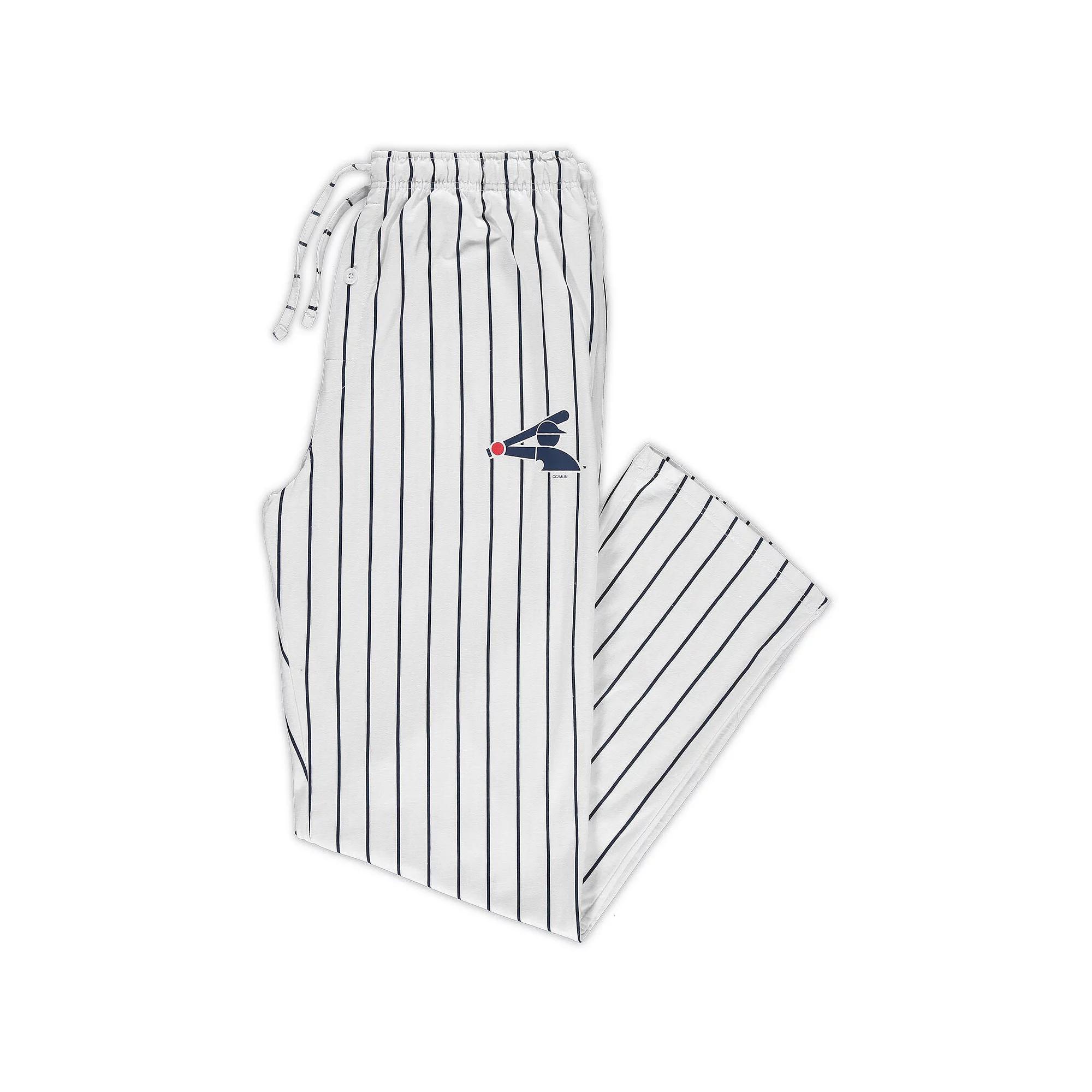 Men's Concepts Sport White/Black Chicago White Sox Big & Tall Pinstripe Sleep Pants,  Product Image