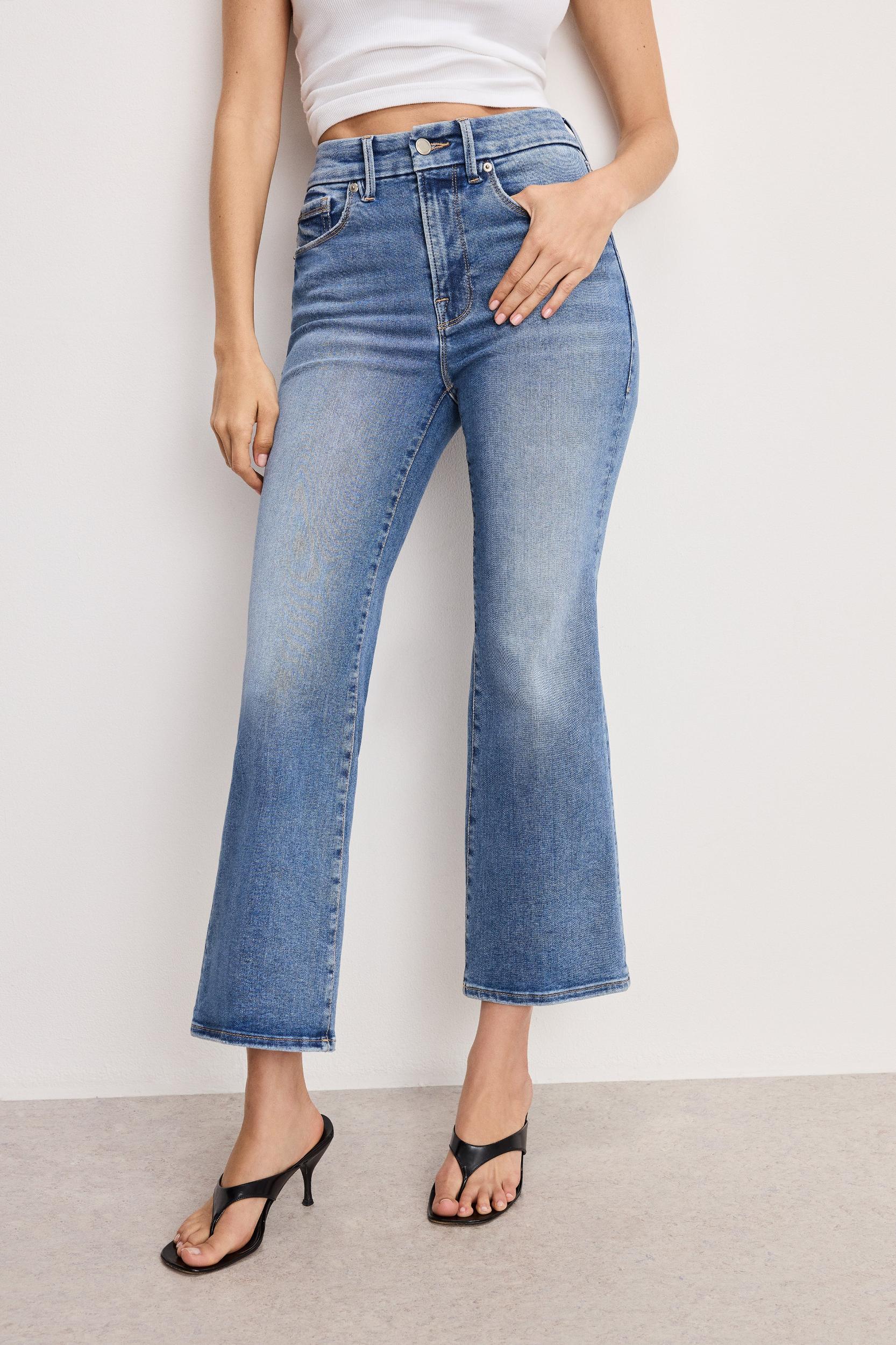 ALWAYS FITS GOOD LEGS CROPPED MINI BOOT JEANS | INDIGO953 Product Image