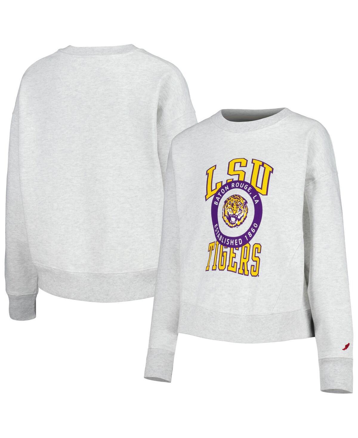 Womens League Collegiate Wear Ash Lsu Tigers Boxy Sweatshirt Product Image