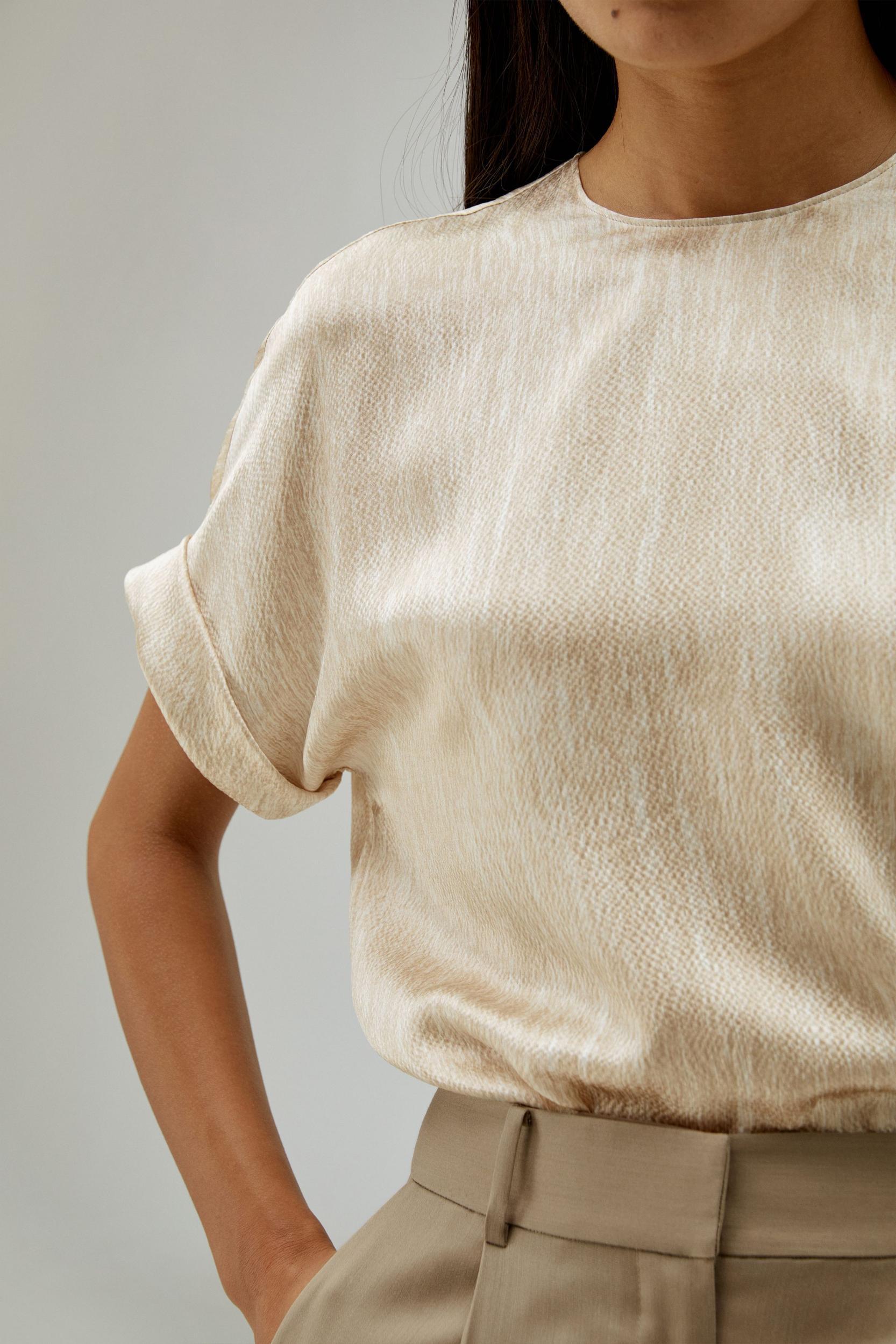 Pearl Satin Silk Top Product Image