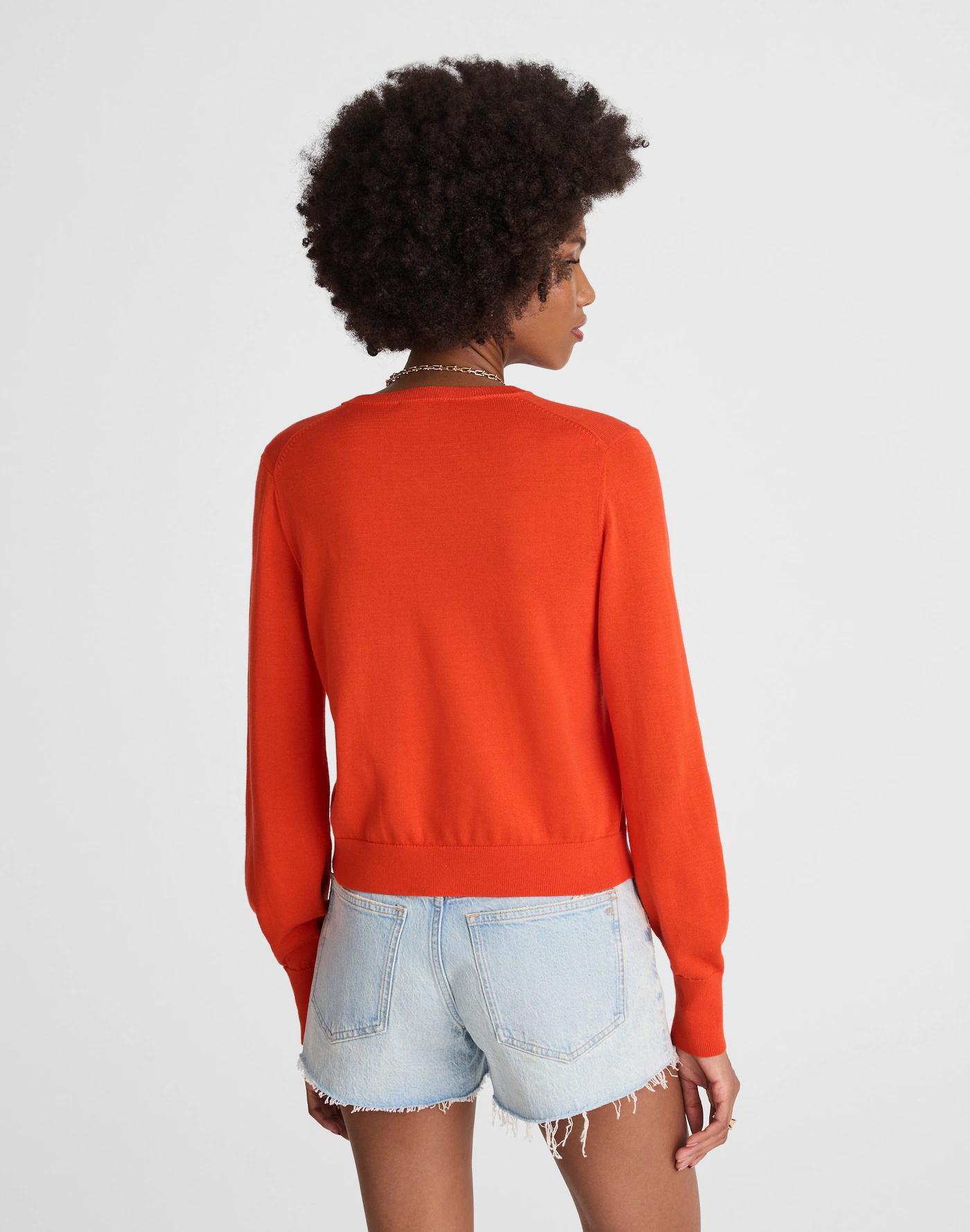 Cotton Crewneck Cardigan Product Image