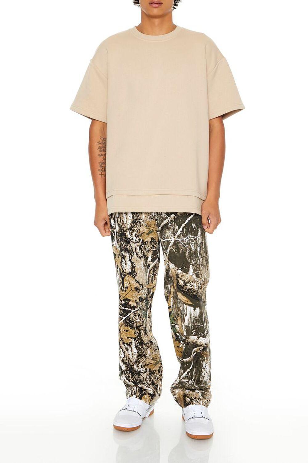 Leaf Print Straight-Leg Pants | Forever 21 Product Image