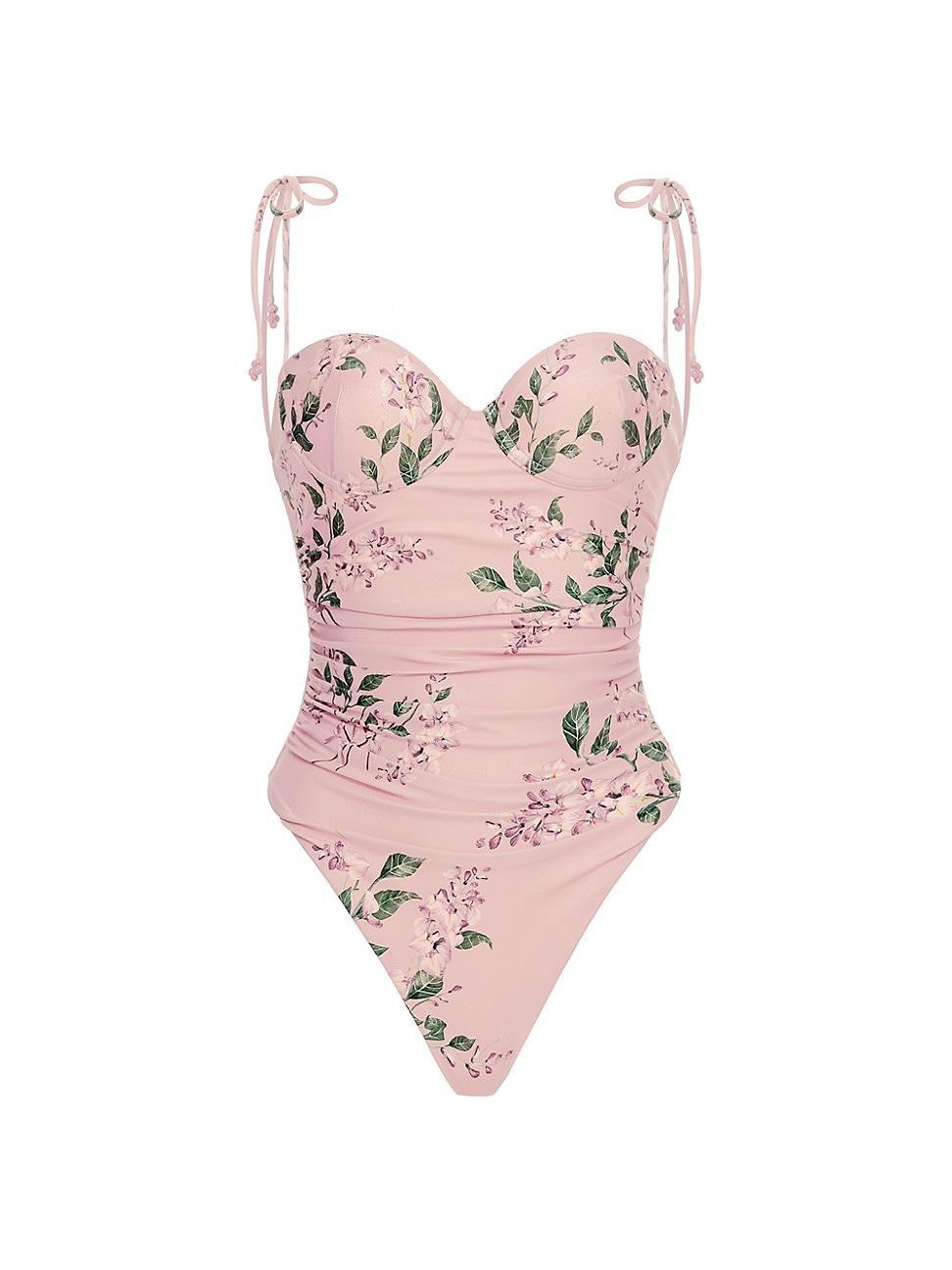 Womens Rabano Wisteria One-Piece Swimsuit Product Image