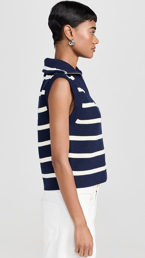 English Factory Striped Half-Zip Knit Vest | Shopbop Product Image