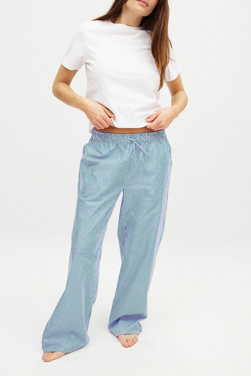 Cotton Wide Elastic Waist Pants Product Image