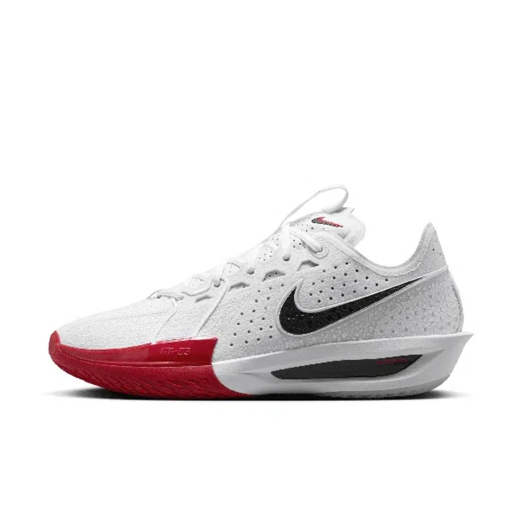 NIKE Men's G.t. Cut 3 Basketball Shoes In White/obsidian/sport Red Product Image