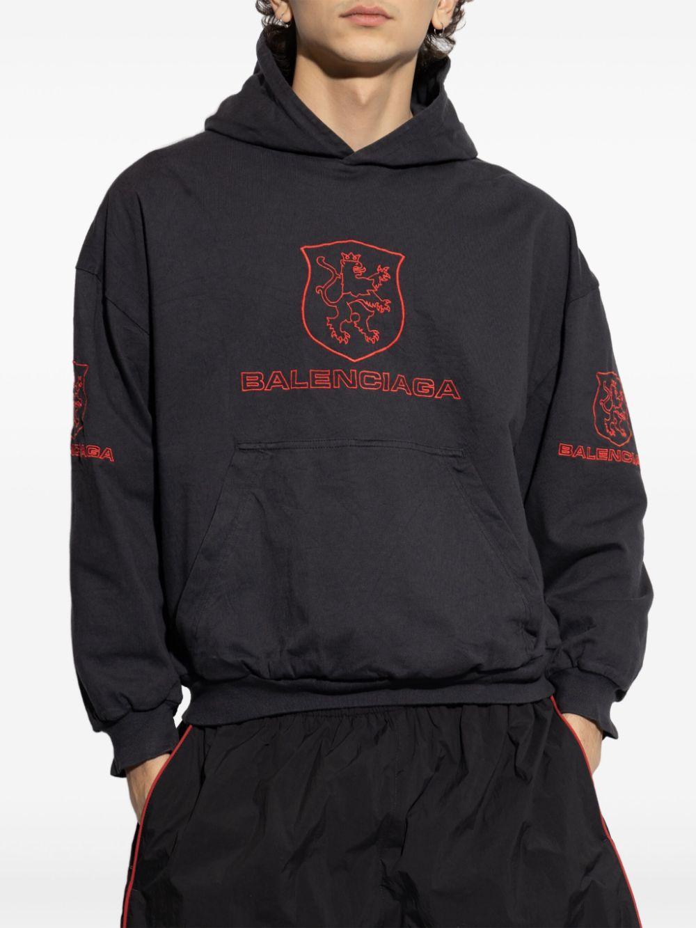 logo-embroidered hoodie Product Image