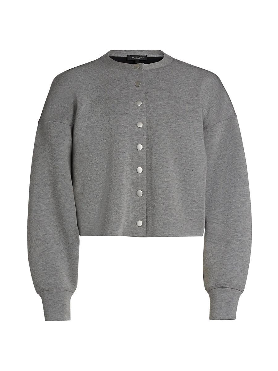 Womens Abby Scuba Crewneck Cardigan Product Image