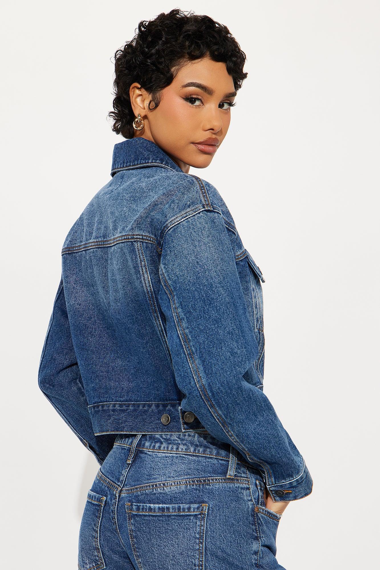 Timeless Denim Trucker Jacket - Dark Wash Female Product Image
